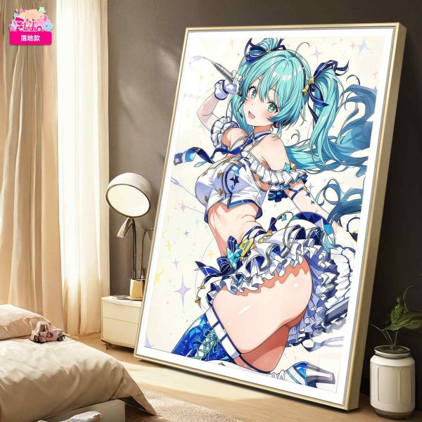 【海外代購】阿喵畫社 絕唱 初音未來 8k超大高清裝飾畫 午睡毛毯 床頭地墊 