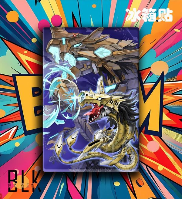 【海外代購】巴洛克 《黑暗四天王》鋼鐵海龍獸小丑皇數碼寶貝太一戰鬥暴龍獸動漫裝飾畫 