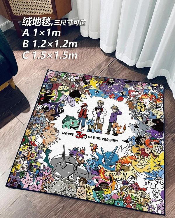 【海外代購】千鳥社 《寶可夢30週年插畫》午睡毯地毯裝飾畫 午睡毯 地毯 