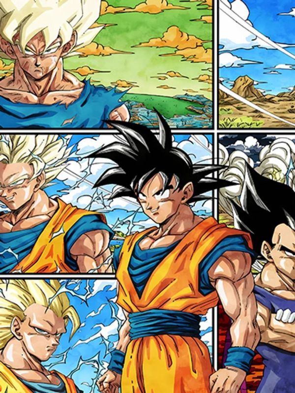 【海外代購】巴洛克 《悟空貝吉塔》七龍珠裝飾畫冰箱貼 