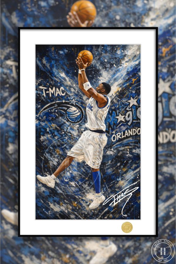 【海外代購】H2《魔術麥迪》特雷西麥克格雷迪NBA裝飾畫 
