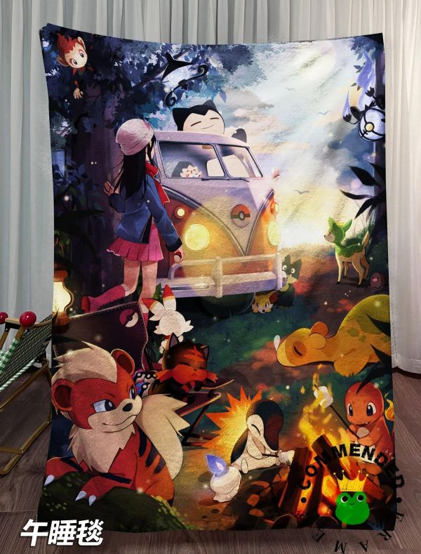 【海外代購】皇呱 《火系寶可夢》寶可夢裝飾畫 午睡毯  地毯 