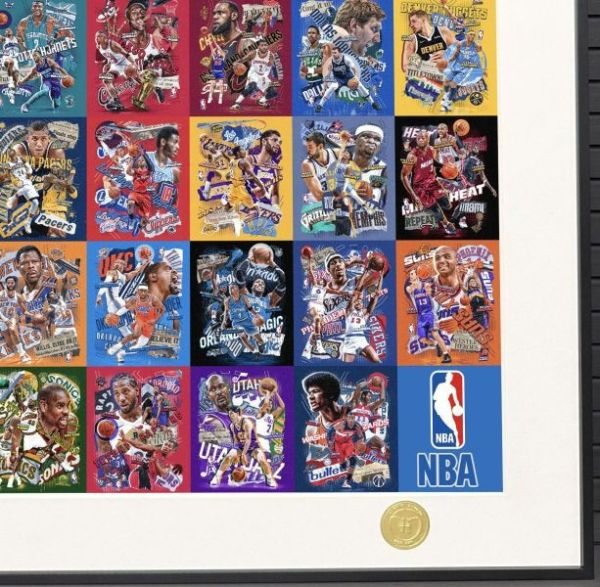 【海外代購】H2 《NBA球隊合集》科比喬丹詹姆斯庫里歐文哈登威少裝飾畫 
