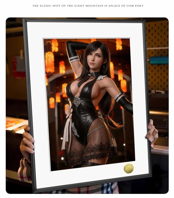 【海外代購】皇呱 《皮裙蒂法》最終幻想VII皮裙蒂法·洛克哈特裝飾畫 午睡毯 地毯 