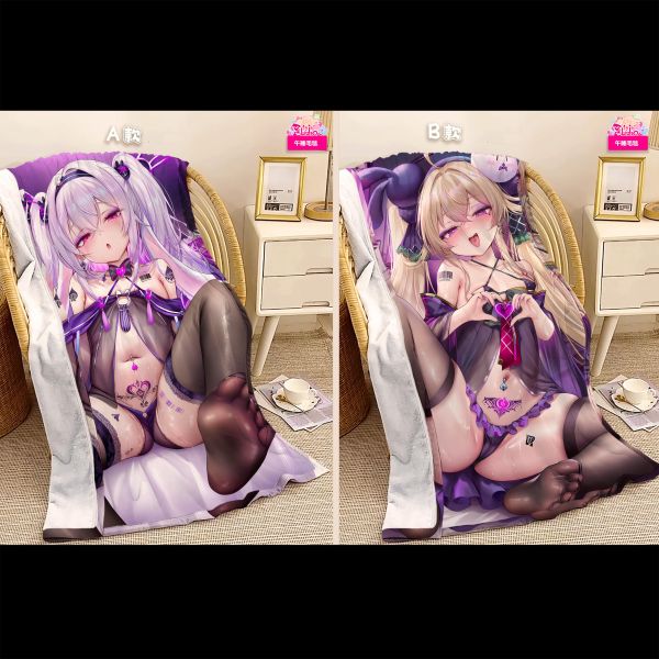 【海外代購】阿喵畫社 惡墮 拉菲與阿蒂利奧雙聯 8k雙聯高清裝飾畫 午睡毛毯 冰箱貼 