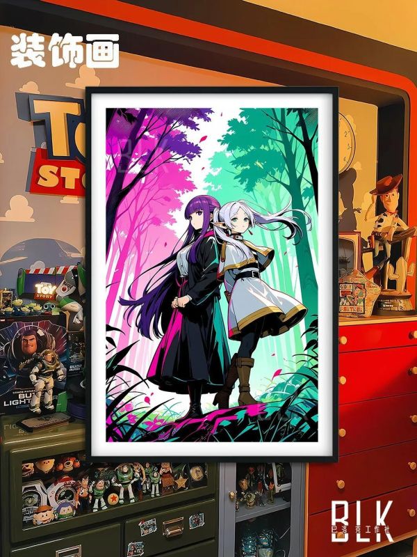 【海外代購】巴洛克 《森林魔法師》葬送的芙莉蓮裝飾畫冰箱貼 