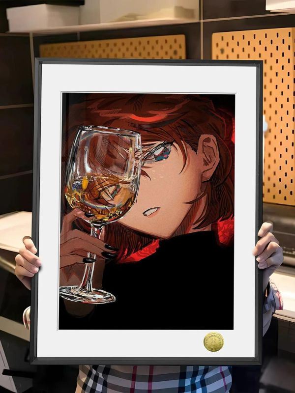 【海外代購】皇呱 《秘密與酒杯》 名偵探柯南灰原哀秘密與酒杯同人周邊裝飾畫 午睡毯 地毯 