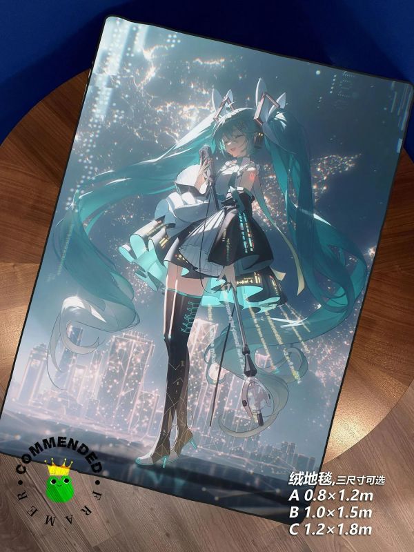 【海外代購】皇呱 《未來歌姬第二彈》初音未來裝飾畫 午睡毯 地毯 