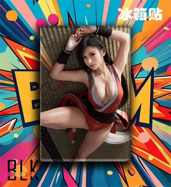 【海外代購】巴洛克 不知火舞蒂法最終幻想tifa動漫裝飾畫/冰箱貼 