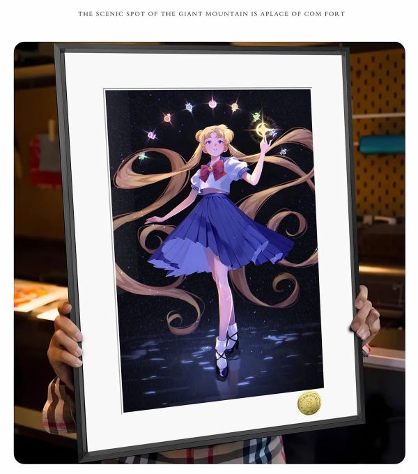 【海外代購】皇呱 《月光下的愛與正義》美少女戰士月野兔裝飾畫 午睡毯 地毯 