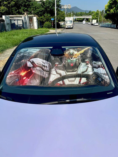 【海外代購】千鳥社 獨角獸鋼彈 強襲自由鋼彈 機動戰士高達鋼彈汽車前擋遮陽板 (雙款式) 