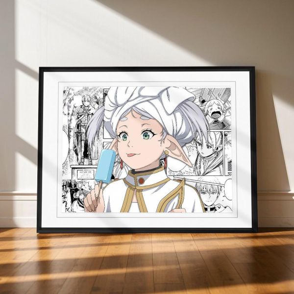 【海外代購】千鳥社 《芙莉蓮吃冰棒》 葬送的芙莉蓮Frieren吃冰棒精靈魔法使午睡毯地毯裝飾畫 