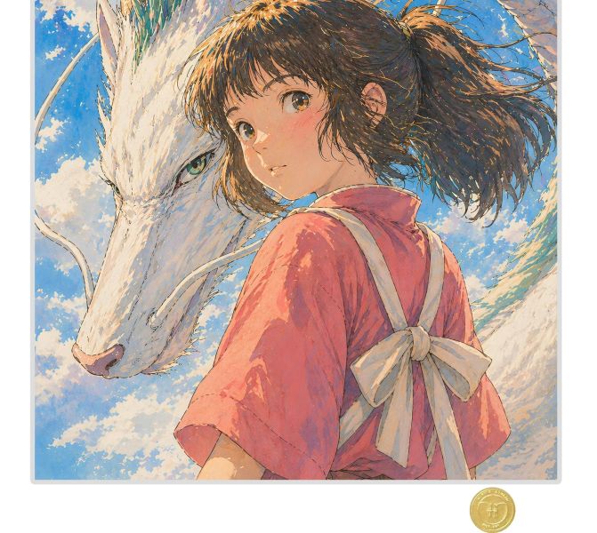 【海外代購】H2工作室《千尋白龍》千與千尋宮崎駿裝飾畫 