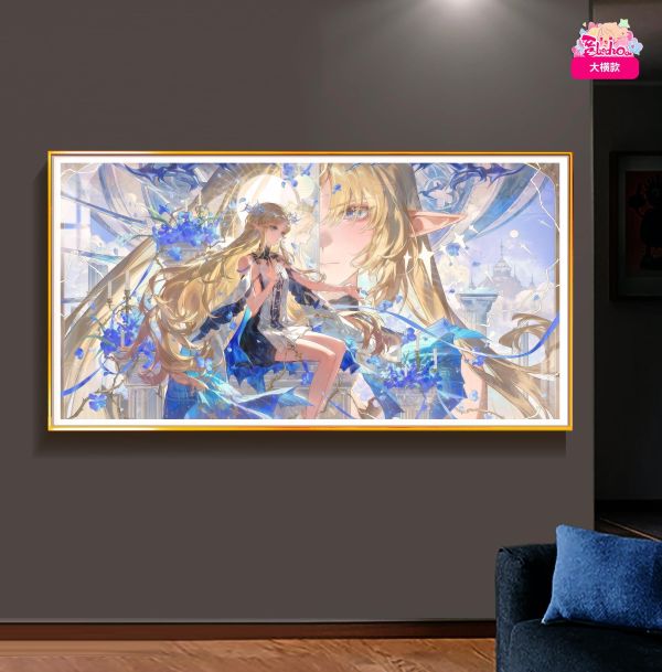 【海外代購】阿喵畫社 芙露德莉斯X卡提希婭 大橫款新品12k主題超清裝飾畫  發光滑鼠墊 床頭地墊 冰箱貼 