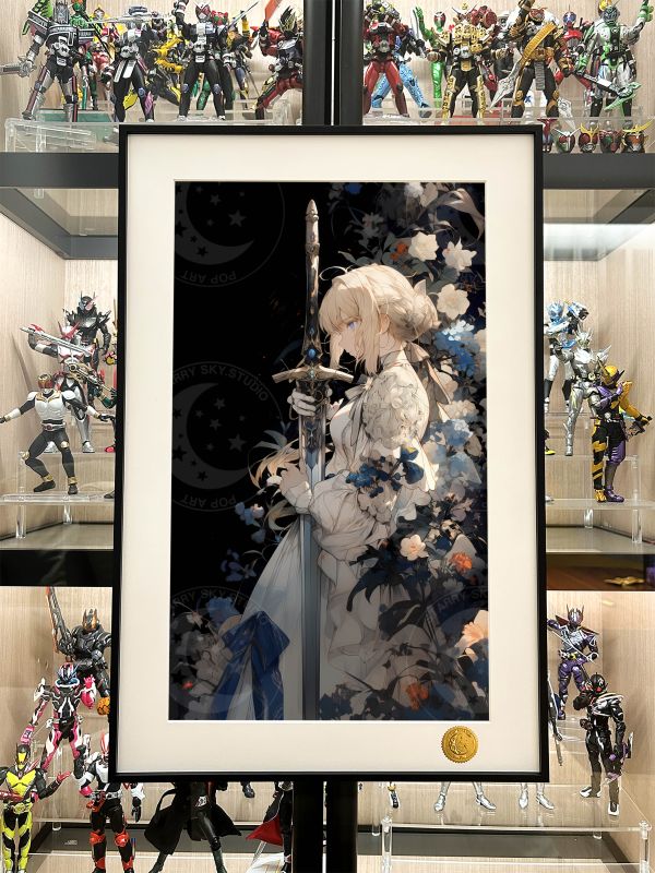 【海外代購】星空 花牆saber Fate 亞瑟王阿爾托莉亞 裝飾畫 