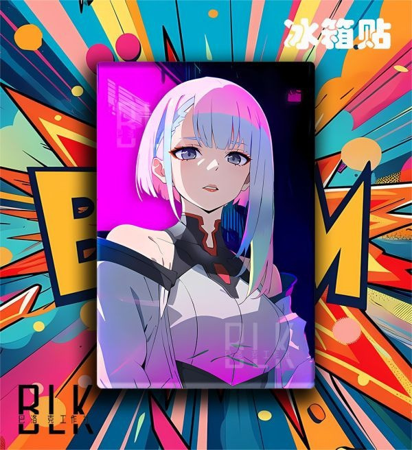 【海外代購】巴洛克 《賽博露西》賽博朋克邊緣行者裝飾畫冰箱貼 