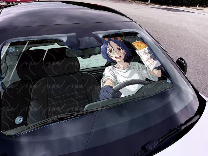 【海外代購】千鳥社 《汽車前擋遮陽－修司伊藤、妮亞安》 二次元汽車遮陽防曬前擋開車機動戰士Gundam修司伊藤尼婭安高達GQuuuuuuX 