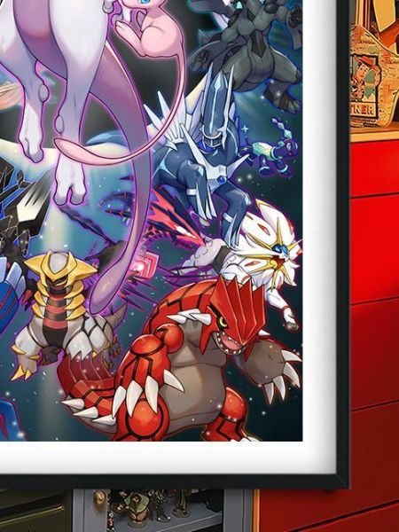 【海外代購】巴洛克 《寶可夢神獸》超夢夢幻裂空座洛奇亞30週年皮卡丘禦三家小智動漫裝飾畫冰箱貼 