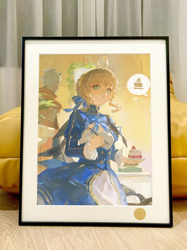 【海外代購】星空《蛋糕saber》阿爾托莉雅潘德拉貢Fate/stay night吾王亞瑟王動畫二次元裝飾畫 