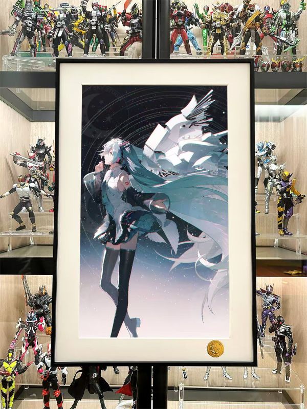 【海外代購】星空 《歌姬初音》初音未來Miku世界第一公主殿下甩蔥歌遊戲動漫裝飾畫 