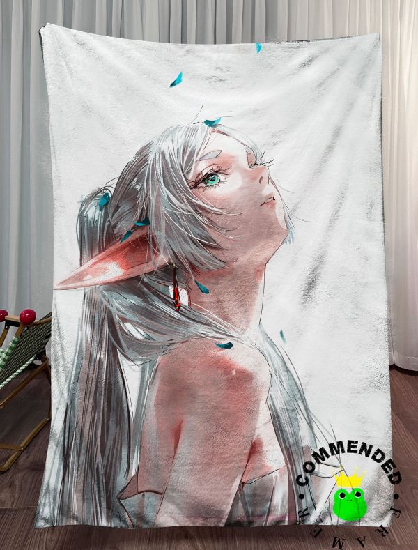 【海外代購】皇呱 《唯美芙莉蓮》葬送的芙莉蓮精靈族大魔法使芙莉蓮週邊裝飾畫 午睡毯 地毯 