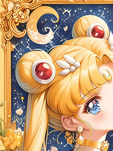 【海外代購】巴洛克 《花園水兵月》美少女戰士月野兔小兔倩妮迪公主Sailor Moon動漫裝飾畫冰箱貼 