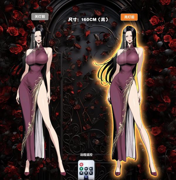 【海外代購】阿喵畫社 旗袍女帝 1比1臥室玄關超長燈帶畫 