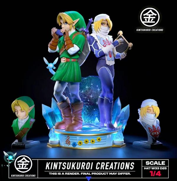 【預定】KINTSUKUROI CREATIONS 林克與希克 1/4雙人場景雕像 