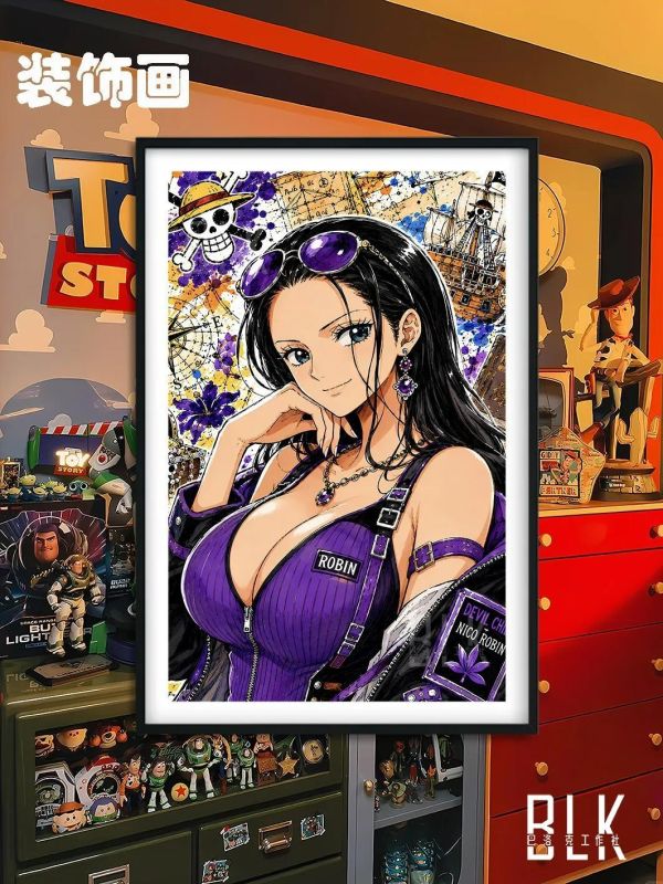 【海外代購】巴洛克 《塗鴉娜美/塗鴉羅賓》海賊王裝飾畫冰箱貼 