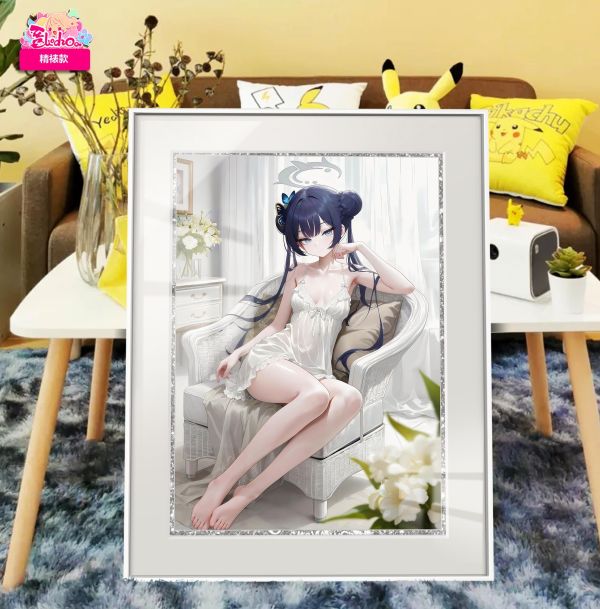 【海外代購】阿喵畫社 迎辰 花海妃咲 展館級12k收藏超清精裱畫 冰箱貼 