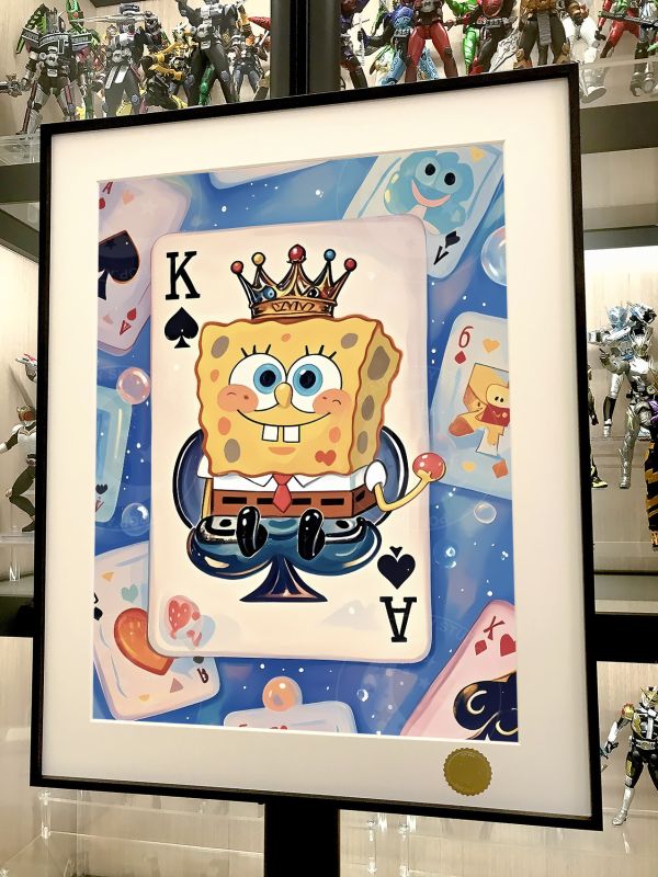 【海外代購】星空 《紙牌海綿寶寶》比奇堡派大星SpongeBob SquarePants動畫遊戲二次元裝飾畫 