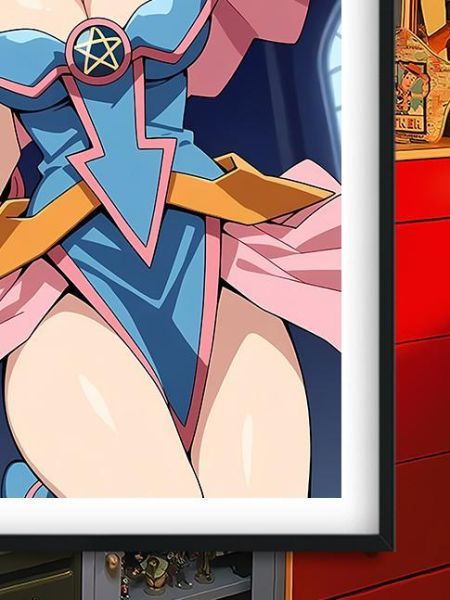 【海外代購】巴洛克 《可愛魔導女孩》遊戲王阿圖姆三幻神黑魔導青眼白龍裝飾畫冰箱貼 