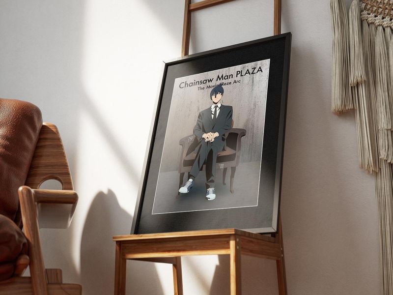 【海外代購】千鳥社 《鏈鋸人 坐姿視覺圖》午睡毯地毯裝飾畫 