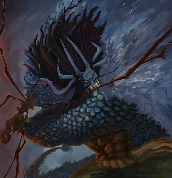 【海外代購】H2 《凱多》海賊王百獸海賊團四皇最強生物動漫二次元裝飾畫 
