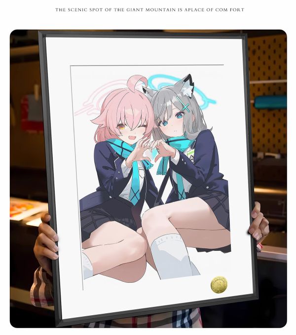 【海外代購】皇呱 《小鳥砂狼比心》蔚藍檔案裝飾畫 午睡毯 地毯 