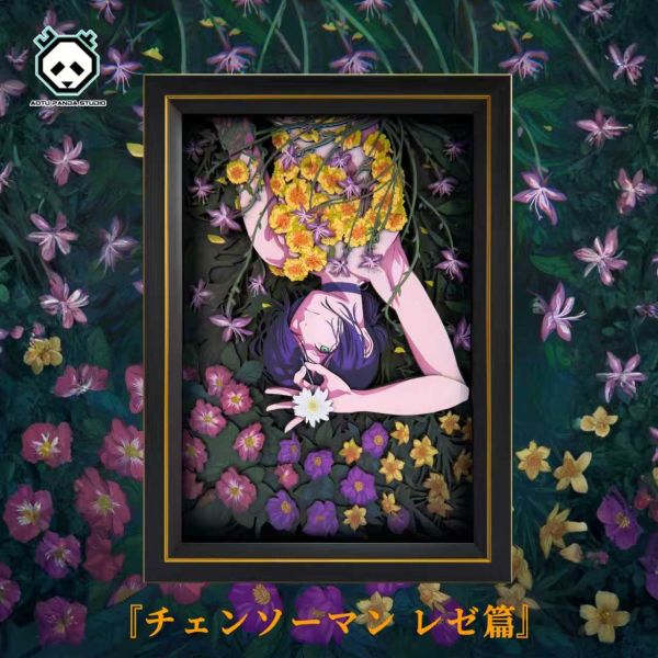 【海外代購】凹凸Panda 鏈鋸人蕾塞Chainsaw Man電鋸人Reze電次瑪奇瑪帕瓦動畫週邊手工立體掛畫 蕾塞B款 