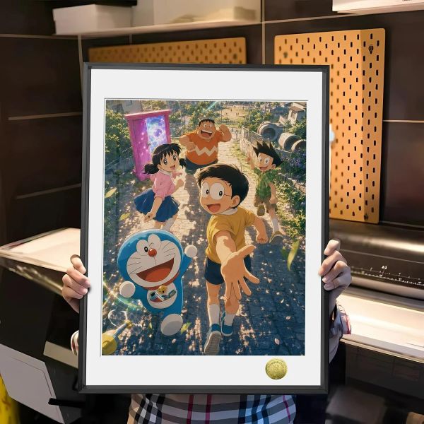 【海外代購】皇呱  《大雄童年夥伴們》哆啦A夢裝飾畫 午睡毯 地毯 