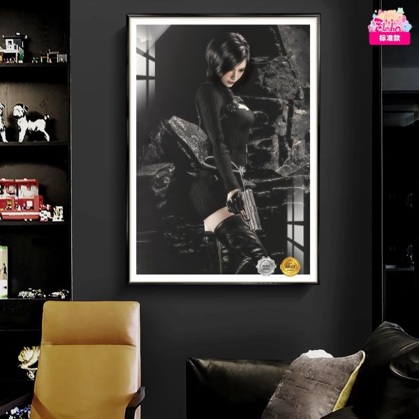 【海外代購】阿喵畫社 黑玫瑰 艾達王 8k主題高清裝飾畫 牆面掛毯 地墊 冰箱貼 