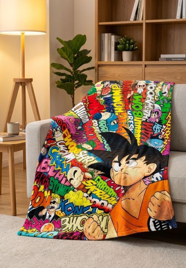 【海外代購】千鳥社 《小悟空的七龍珠世界 裝飾畫》小悟空龍珠布瑪克林龜仙人二次元週邊動漫掛畫臥室電競房裝飾畫 午睡毯 地毯 