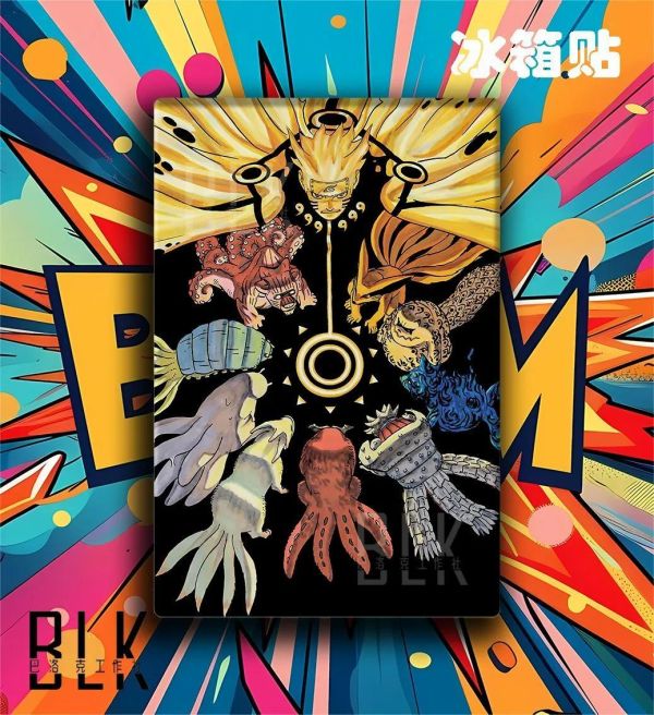 【海外代購】巴洛克 《九尾獸》火影忍者漩渦鳴九尾人仙人模式裝飾畫冰箱貼 