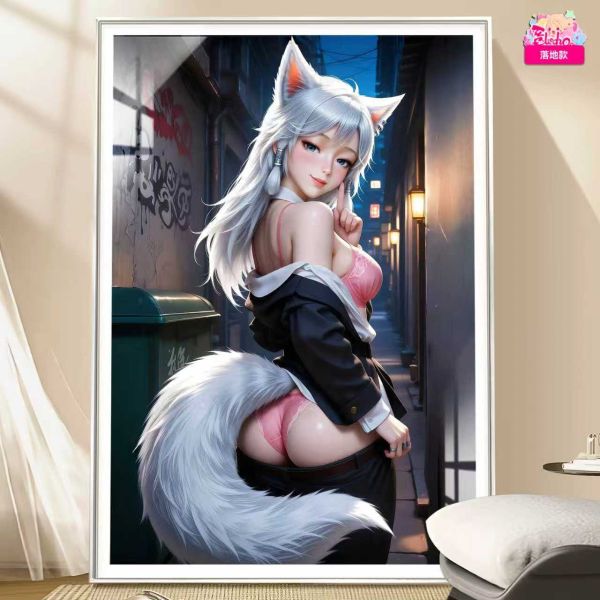 【海外代購】阿喵畫社 羞羞 銀月 8k主題高清裝飾畫 午睡毛毯  冰箱貼 