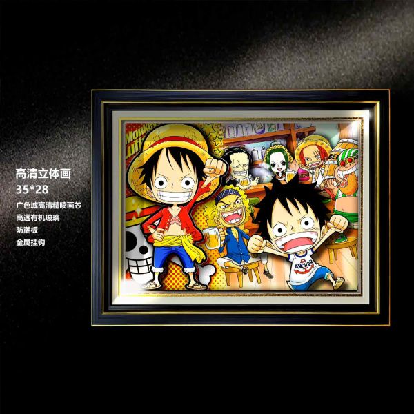 【海外代購】阿喵畫社 幼年魯夫回憶錄 超清立體升級款裝飾畫 