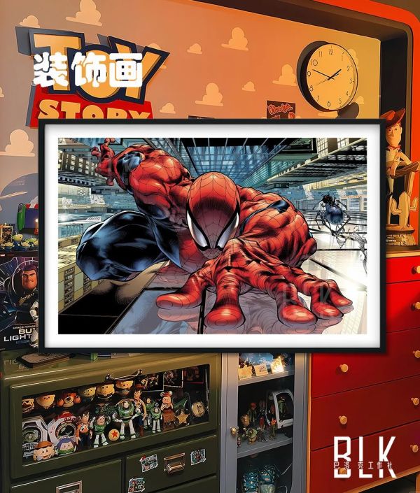 【海外代購】巴洛克《蜘蛛俠出擊》漫威彼得帕克復仇者聯盟裝飾畫冰箱貼 