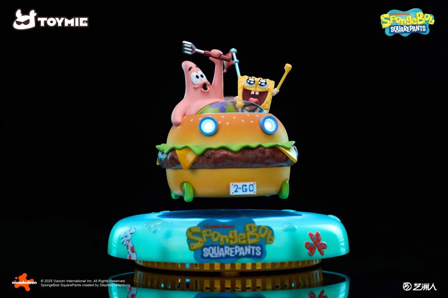 【海外代購】TOYMIE玩伴 海綿寶寶 正版授權 蟹堡飛車磁浮夜燈 