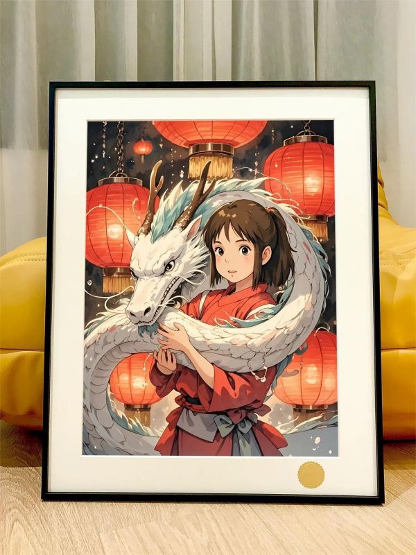 【海外代購】星空 《白龍千尋》千與千尋賑早見琥珀主湯屋裝飾畫 