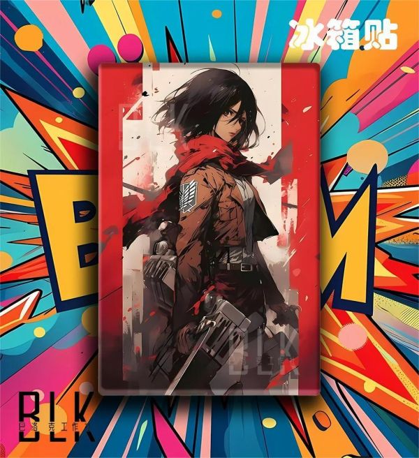 【海外代購】巴洛克 《回眸三笠》進擊的巨人裝飾畫冰箱貼 
