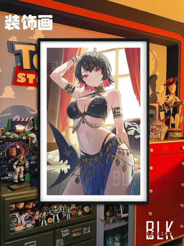 【海外代購】巴洛克《異域鯊魚妹》艾蓮·喬絕區零裝飾畫冰箱貼 