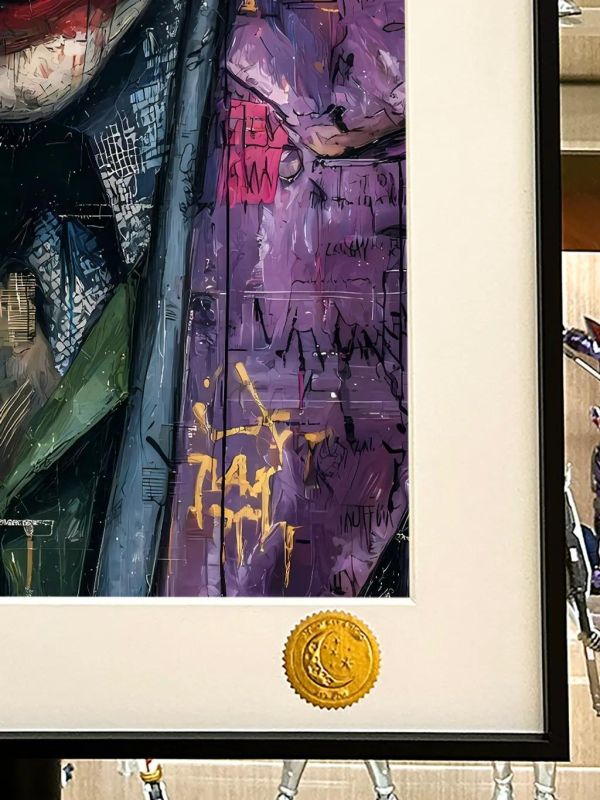 【海外代購】星空 《塗鴉小丑》希斯·萊傑Joker哥譚市蝙蝠俠DC裝飾畫 