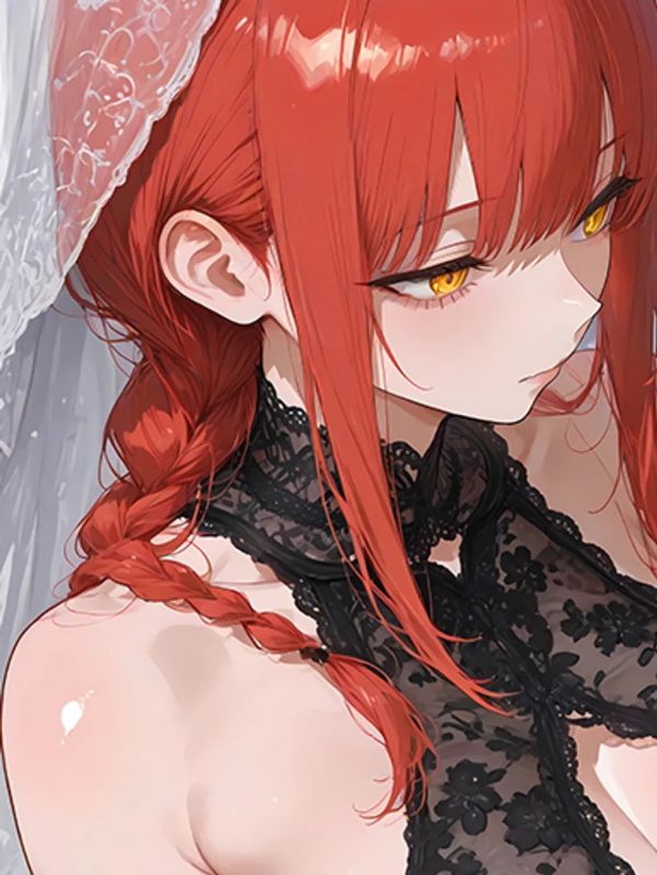 【海外代購】巴洛克《黑紗瑪奇瑪》鏈鋸人蕾塞篇裝飾畫冰箱貼 