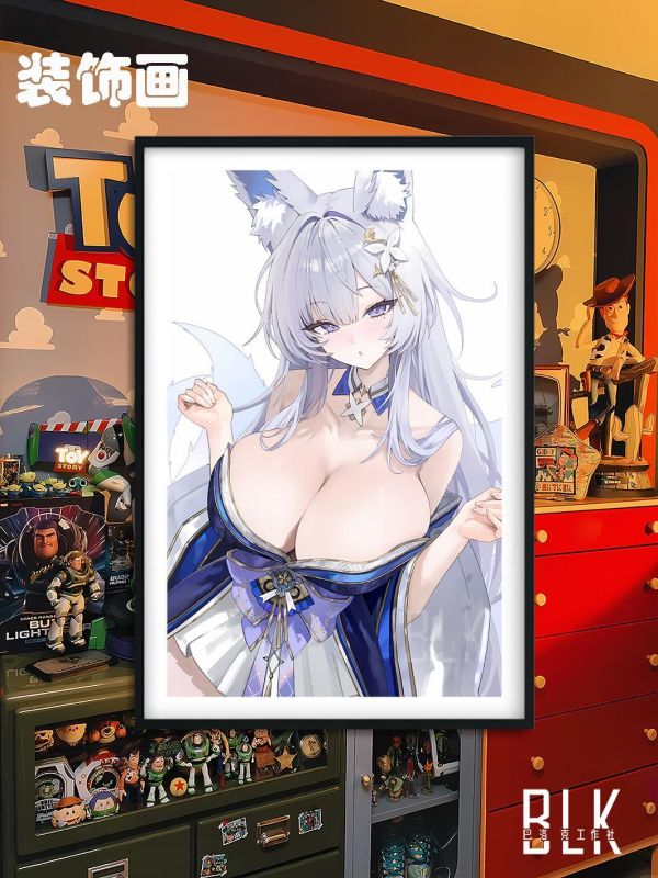 【海外代購】巴洛克 《紫衣信濃》碧藍航線武藏埃吉爾興登堡動畫裝飾畫冰箱貼 